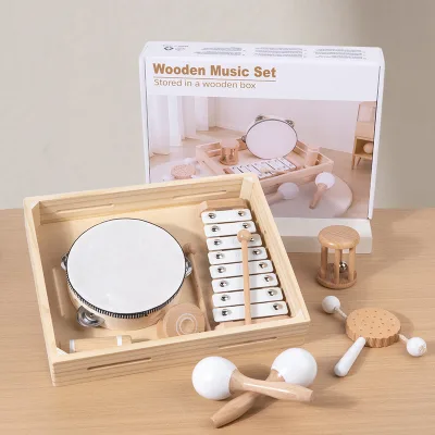 Tambourine Dance Props Percussion Instrument Toy Sets Cheap Small Baby Toy Instrument for Children