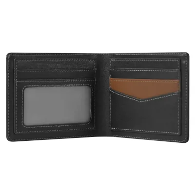 Smart PU Leather Wallet with Apple Find My Trackable Location Rechargeable Battery Magnetic Wireless Charging Men Bifold Wallet