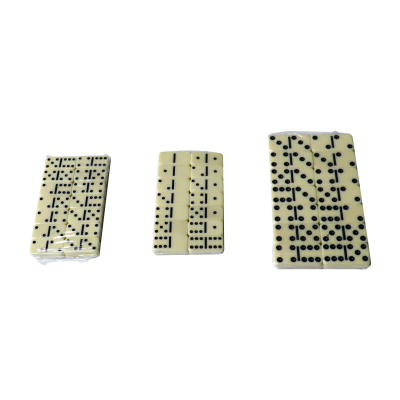 C04061 Small Domino Game Yellow Dominoes Melamine Domino for Family Game 28 Pieces Double Six