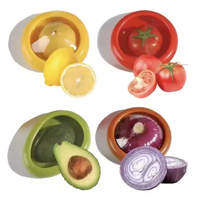 Reusable Fruit and Vegetable Storage Containers Lemon Keeper Tomato Holder Silicone Food Savers