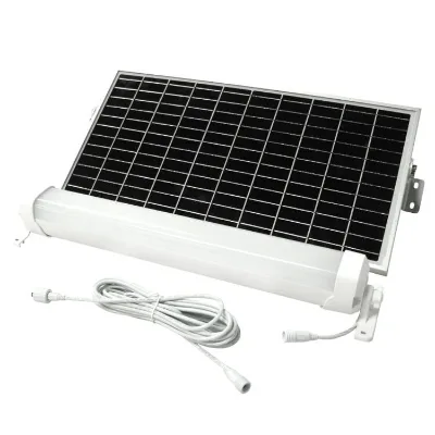 2600LM IP65 LED Solar Batten Light for Residential Shelter Carport & Bus Stop with Remote Control and Multi-Mode
