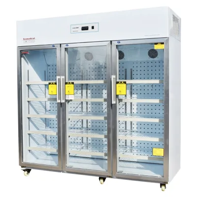 Commercial Blood Bank Fridge Stainless Steel Interior 1600L Large Capacity with Forced Air Cooling and Data Logger