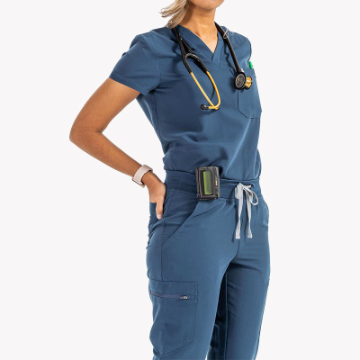 Nursing Scrub Hospital Uniforms Polyester Fabric Medical Scrubs for Women