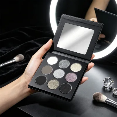 Hot New Wholesale Custom Eyes Beauty 9 Color Eye Shadow High Pigment Color Shifting 26mm Glitter Eyeshadow