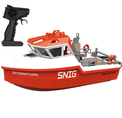 KK 2.4G RC Rescue Boat Model High-Speed Turbojet Brushless Electric Ship Remote Control Speedboat Toy Battery Pack Gift Package