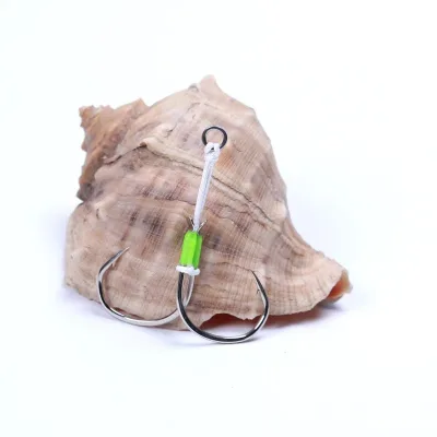 Fishing Jig Hooks Barbed Double Assist Cast Jigs for Carp Hardbait and Lure