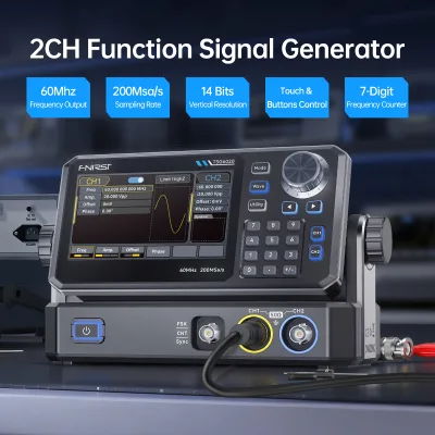 FNIRSI TSG3020 TSG6020 30MHz 60MHz 200MSa/s 14Bits Arbitrary Waveform Generator Dual Channel Function Signal Generator