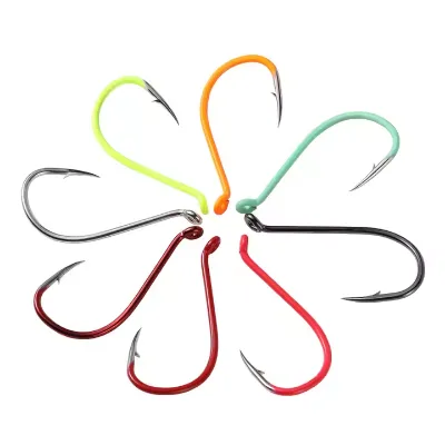 High Carbon Steel Octopus Beak Hook Offset Fishing Hook Sport Fishhook Extra Long Point Fishing Hook