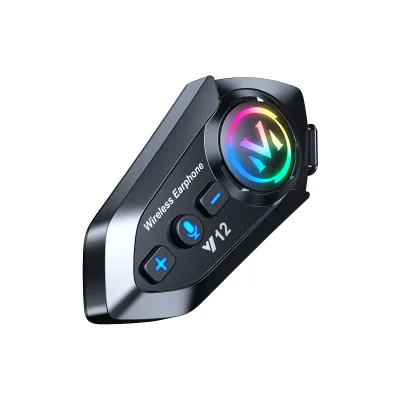 Y12 Motorcycle Headset Ntercombluetooth Wireless Headphones for Helmetbluetooth Headphones for Helmet