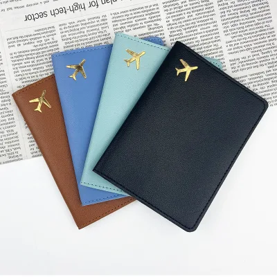 Custom LOGO Multi-color Passport Cover Gilded PU Leather Passport Holder