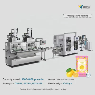 Automatic Folding Sealing Packaging Maker Portable Household Baby Travel Cosmetic Wet Tissues All-in-One Wet Wipe Making Line