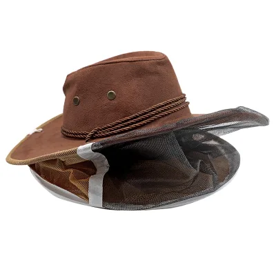 Beekeeping Cowboy Hat Beekeeping Protector Hats Beekeeper Fly Insect Net Cowboy Comfortable Design Anti Bee Hat