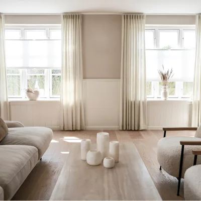 High-Grade Linen Texture Light Gauze Curtains for Restaurant Use Elegant and Durable