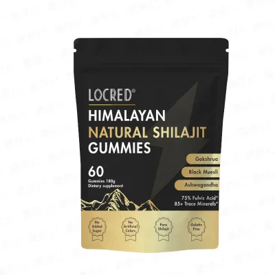 OEM Private Label Vegan Himalayan Shilajit Gummies Natural Supplement for Men & Women