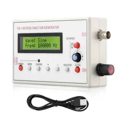 1HZ-500KHZ DDS Functional Signal Generator, Seesii Low Frequency Signal Generator Sine/Triangle/Square/Sawtooth Waveform