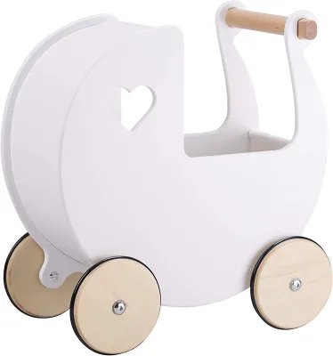 New Style Wooden Doll Pram and Baby Walker Custom Size PC Furniture Toys for Kids Play Push Toy