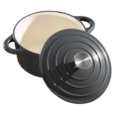 Low MOQ Cheap Price Enameled Cooking Pots Cast Iron Sets Cookware Dutch Oven Covered Petite Casserole Table Dish