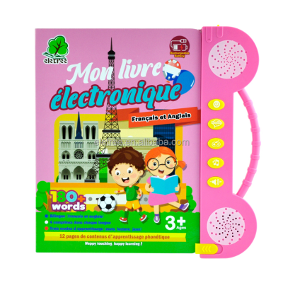 2 Yeas Kids Customize Livre Enfant En French Interactive Electric French and English Electronic Book for Children in French