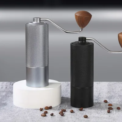420 Stainless Steel Adjustable Core Grinding Hand Coffee Grinder Portable Black Aluminum Alloy Coffee Mill