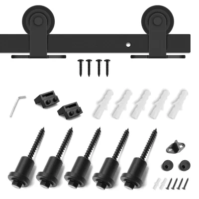 Sliding Barn Door Hardware Kit Soundproof Modern Design China Manufacturer ODM/OEM with 3D Model Design Barn Door Track