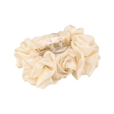 Sweet Spring Women Extra Large 12cm/17cm Chiffon Flower Bowknot Hair Claws Rose Elegance Girls Clip Hair Accessories