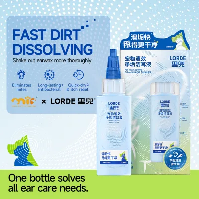 Free Samples Eliminates Mites Long-lasting Antibacterial Quick-dry & Itch Relief Pet Ear Cleaner