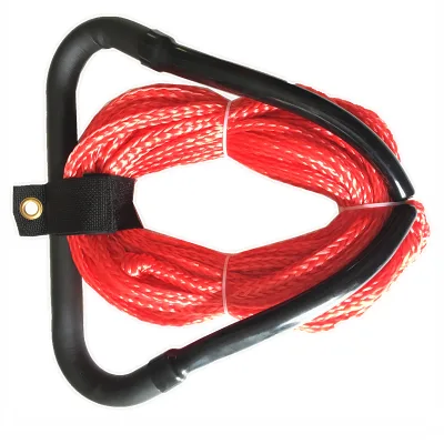 Factory Customized 75ft Polypropylene Anti-Slip Water Ski Rope with U Handle 15in for Lakes & Rivers Water Sports Low MOQ