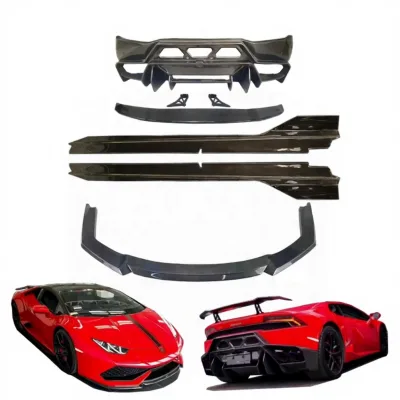 Hot Sales Body Kit for Lamborghini Huracan LP580 LP610 Upgrade Vorsteine R Style Half Carbon Fiber Front Lip Rear Diffuser