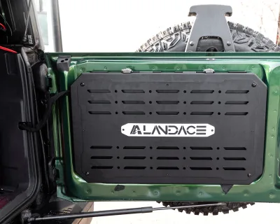 Off Road SUV Ford Bronco Tailgate Storage Bracket Magnesium Aluminum Alloy Hard Anodized Rear Door Cargo Shelf