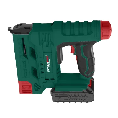 POSENPRO 2.0Ah Li-Ion Battery 20V Electric Cordless Pneumatic Nailer Gun Strong Concrete Nail Guns for Wood