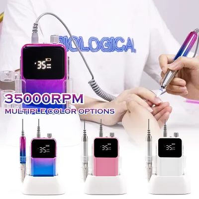 Professional Portable 85W Rechargeable Nail Drill Machine High-Speed 35000 RPM Brushed Motor Brand-New High Nail Drill Bits