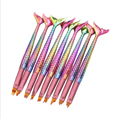 Nail Art Painting Pen Gradient Mermaid Drawing Flower Manicure Brush Nail Art Brush Petal Brush