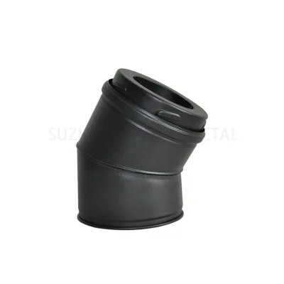 OEM Double Wall Flue Elbow Pipe for Boiler Wall Hanging Stove Gas Water Heater Pipe