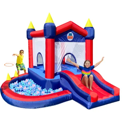 Kids Small Home Inflatable Bounce Castle Inflatable Trampoline Park with Slide Combo Children Backyard Inflatable Play House