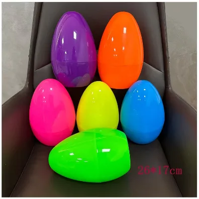 In Stock Empty Plastic PP 26X17cm Giant Twisted Decorative Large Egg Empty Eggshell for Gift and Candy Container Case