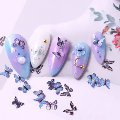 Quality Wholesale Handmade 3D Decorations Butterfly Design Emulational Nail Sequins Nail Accessories