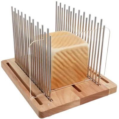 Bread Slicer for Homemade Bread Bread Loaf Slicing Stainless Steel Adjustable Foldable Design Compact Cutting Guide Eco-friendly