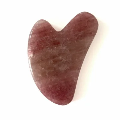 spa use beauty products strawberry quartz natural jade stone face massage