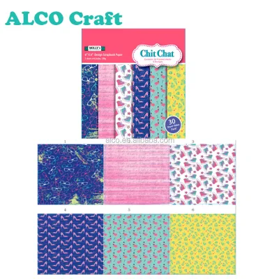 Customizable 6x6 Woodfree Design Sheet Printing Scrapbook Paper Pad Color Printing for Halloween Greeting Cards