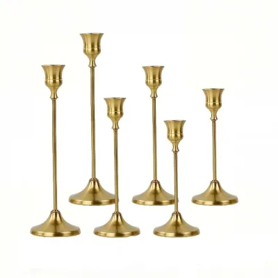 A Set of Three Creative Candle Holder Iron Plated Candle Holder Minimalist Metal Decoration