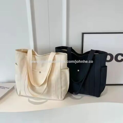 Custom Durable Large Shopping White Canvas Tote Bag