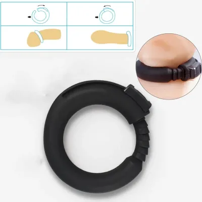 Adjustable Silicone O Type Foreskin Resistance After Rings Penis Cock Ring for Men Penis Rings