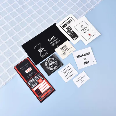 Clothing Label Private Custom Designer Clothing Labels Brand Custom Cotton/satin /woven logo