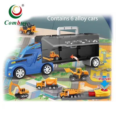 Diecast Vehicles Play Ejection Toy Truck Transport Carrier Car for Kids