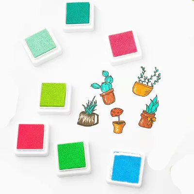BESTLINE Multi-Color Ink Pads Children's Fingerprint Picture & Finger Painting Stamp Pigment Kids Craft DIY Toys Art Supplies