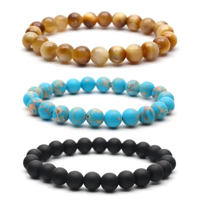 Wholesale Gemstone Healing Bracelets Pulseras Para Mujer - 6/8/10mm Natural Crystal Bead Bracelets