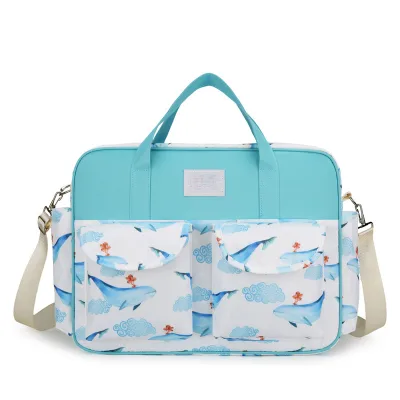 Hot Selling Wholesale Fashion Large Capacity Reusable Storage Bags Waterproof Double Pocket Multi-Functional Printed Polyester