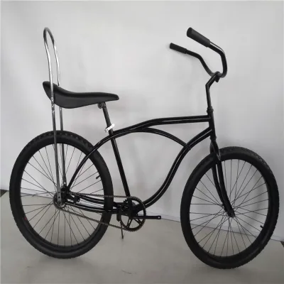 Retro 2025 Single Speed Men Black Vintage Beach Cruiser Complete Lowrider Bike