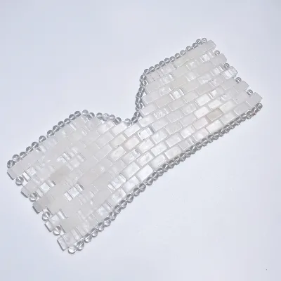 HY OEM Private Label Remove Fine Dark Circles Anti Aging Cooling Crystal clear quartz Gem Eye Mask