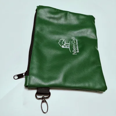 Durable Golf Valuable Bags Customized Leather Zipper Bag for Golf Club